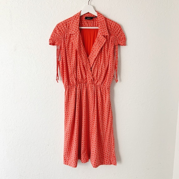 Anthro Maeve Ruched Wrap Shirtdress S - Picture 3 of 11